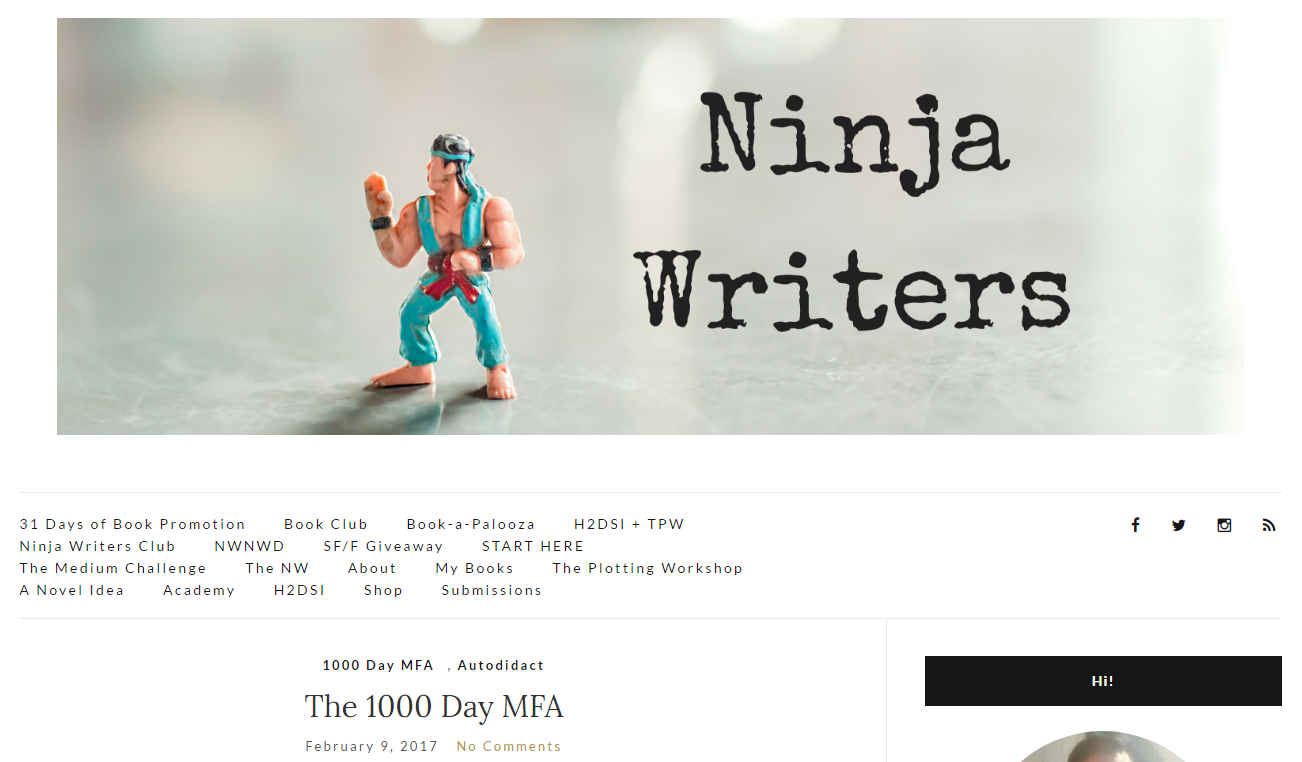 ninja writers mfa